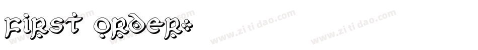 First Order字体转换